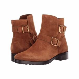 27 EDIT Kaiser Whiskey Suede Leather Ankle Zip Comfort Moto Boots-Upscale-9.5M